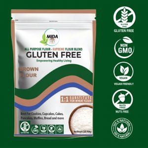 MIDA Gluten-Free All-Purpose Brown Supreme Flour Blend Gluten-free and Ideal for Cooking & Baking Cupcakes, Pancakes, Muffins, Bread (2 lb, Pack of 5) - Image 3